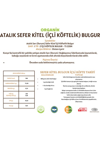 Atalık Seferkitel (Içli Köftelik) Bulgur - 1 Kilo modelleri