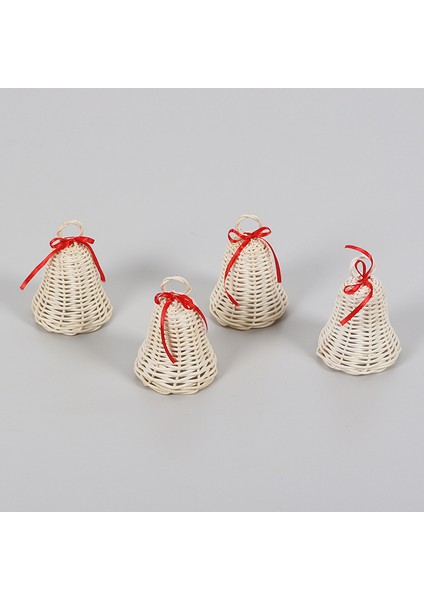 Mylamp Yılbaşı Dekoru Beyaz Kurdelalı Rattan Çan 10X7 cm indirimleri