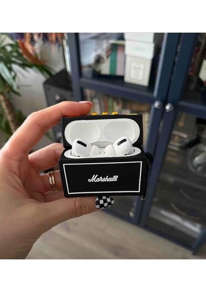 Airpods Pro 3. Nesil Uyumlu Sevimli Retro Hoparlör Marshal Figürlü Darbe Önleyici Kulaklık Koruma Kılıfı fırsatları