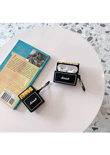 Airpods Pro 3. Nesil Uyumlu Sevimli Retro Hoparlör Marshal Figürlü Darbe Önleyici Kulaklık Koruma Kılıfı