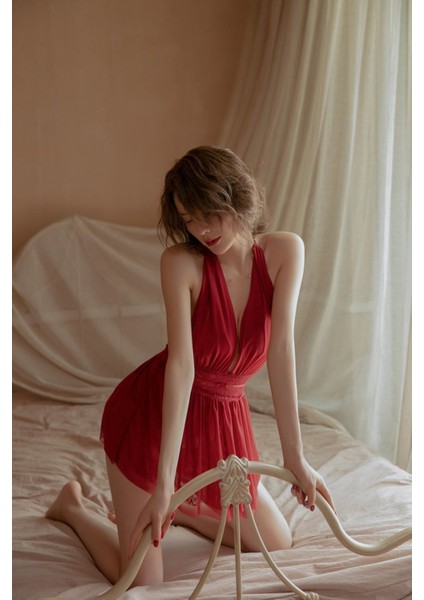 Kadın Bordo Sırtı Açık Beli Dantelli Gecelik Takım – Modern, Konforlu ve Günlük Kombinlere Uygun fırsatları