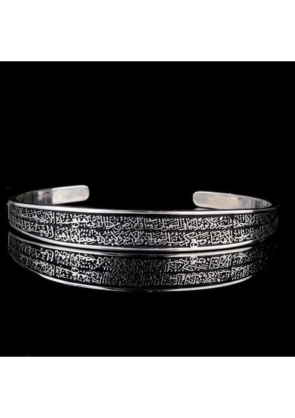925 Ayar Gümüş Ayetel Kursi Yazılı Bileklik fiyatları