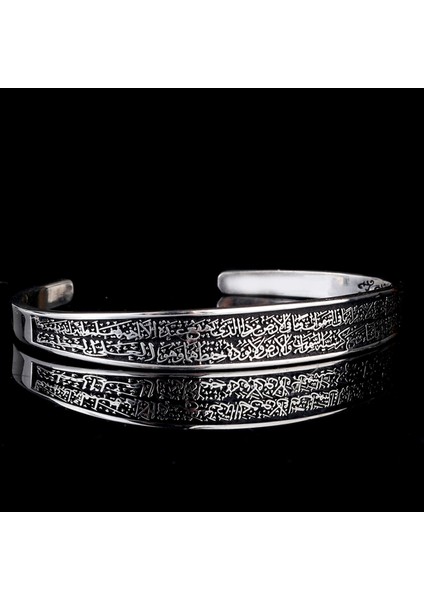 925 Ayar Gümüş Ayetel Kursi Yazılı Bileklik modelleri