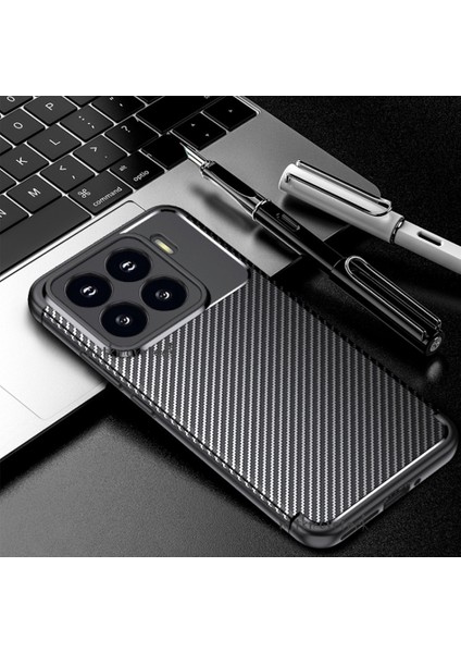 Xiaomi Mi 15T Pro Kılıf Kamera Korumalı Karbon Desenli Uzun Ömürlü Renk Atmaz Koruyucu Silikon Kapak