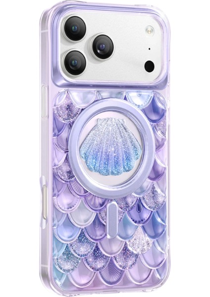 iPhone 17 Pro Uyumlu Kılıf 3D Tasarım Göz Alıcı Parlaklık Iceland Simli Magsafe Kapak fiyatları