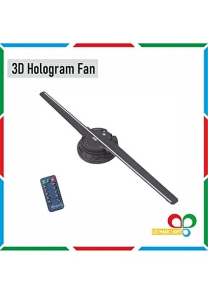 3D Hologram LED Fan 42 cm 10-15 Watt Siyah Uzaktan Kumandalı fiyatları