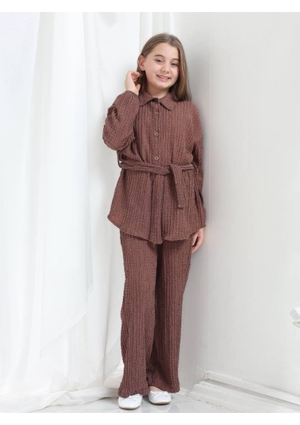 Arlina Kız Çocuk Takım Kahverengi