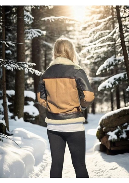 Kadın Uzun Kollu Yakalı Hakiki Kürk - Kahve fiyatları