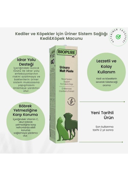 Kedi ve Köpekler Için Üriner Sistem Destekleyici ( 100 Gram Malt Paste)