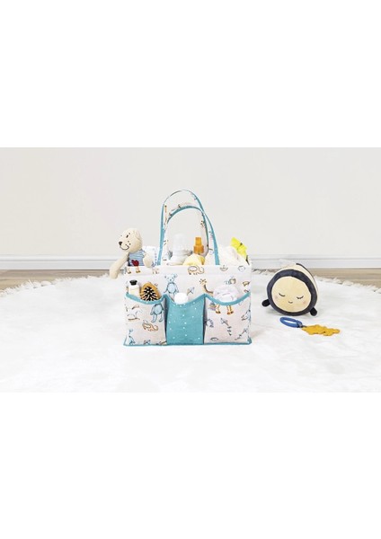 Baby Kullanımı Kolay Desenli Taşınabilir Bakım Çantası (Yeşil) modelleri