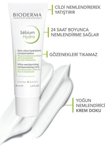 Bioderma Sebium Izokit Set - Sebium Hydra Cleanser 200 ml + Sebium Hydra 40 ml + Cicabio Lip Repair 10 ml modelleri