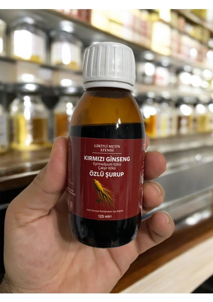 Kırmızı Ginseng,bitkisel Epimedyum Kökü,çakşır Kökü Özlü 125 ml Takviye Edici Şurup Güç ve Kuvvet indirimleri