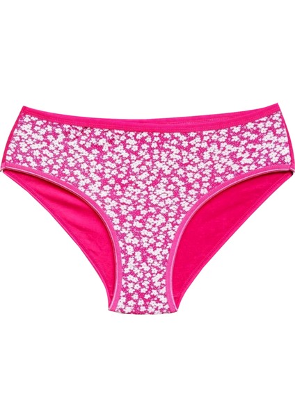 Pamuklu Geniş Kenarlı Likralı Desenli Bato Kadın Külot Desen 7