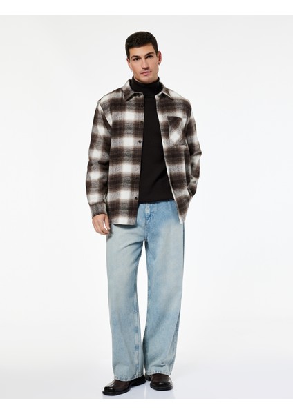 Regular Fit Cep Detaylı Uzun Kollu Klasik Yaka Oduncu Gömleği fiyatları