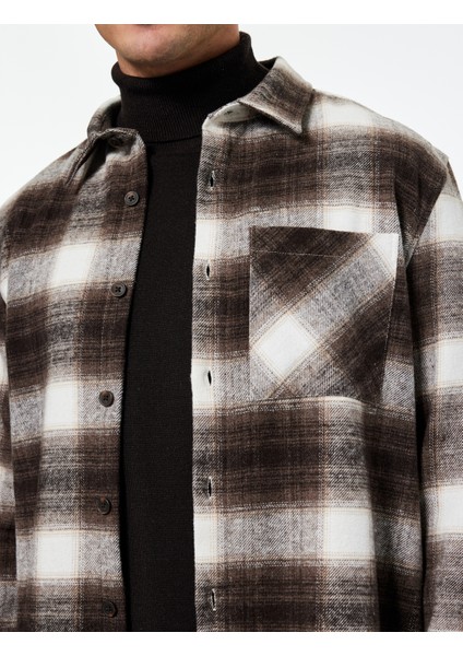 Regular Fit Cep Detaylı Uzun Kollu Klasik Yaka Oduncu Gömleği indirimleri