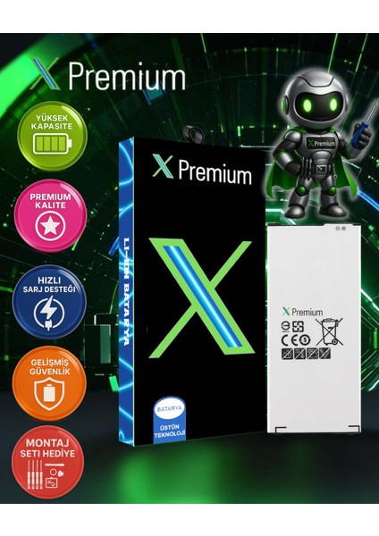 Xpremium Samsung A5 2018 Uyumlu Batarya Pil Süper Yüksek Kalite 2900 Mah EB-BA510ABE