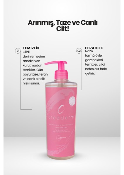 Foaming Gel 500 ml Kuru ve Hassas Ciltler Için Yüz Temizleme Jeli modelleri
