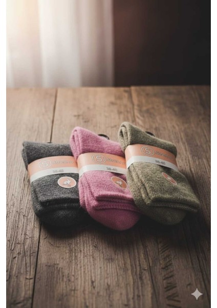 Angora Yün Çorap (3 Adet)