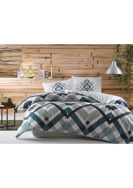 Ranforce Çift Kişilik Nevresim Takımı Lastikli Çarşaf 160X200CM