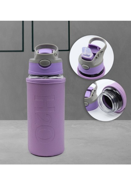 H2O Deri Kılıflı Pipetli Cam Matara 500 ml fiyatları