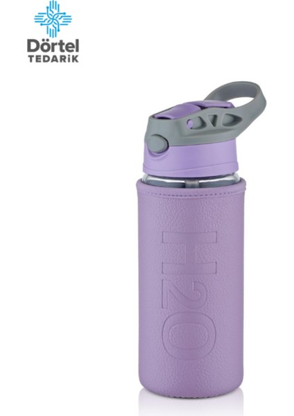 H2O Deri Kılıflı Pipetli Cam Matara 500 ml modelleri