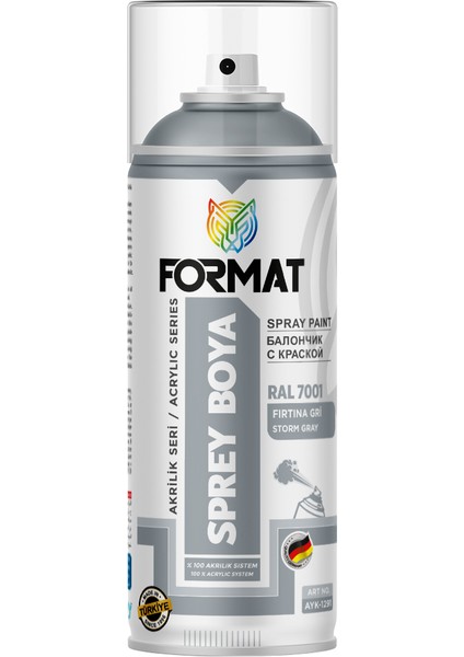 Sprey Boya Fırtına Grı Akrılık 400ML