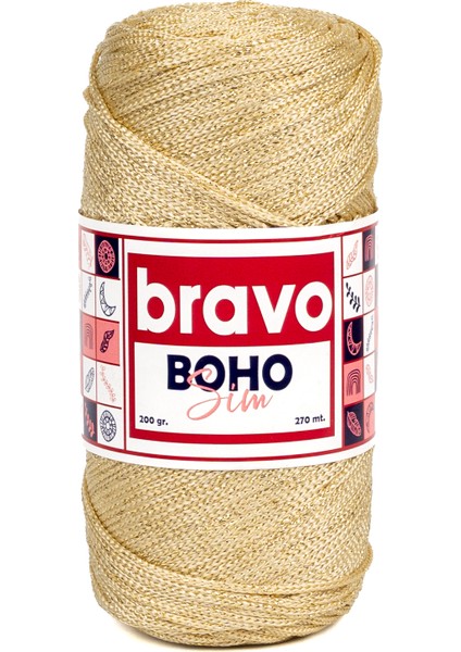 Boho Simli Polyester Makrome Iplik 200 gr 270 Metre (Renk Kodu: 48) Bej fiyatları