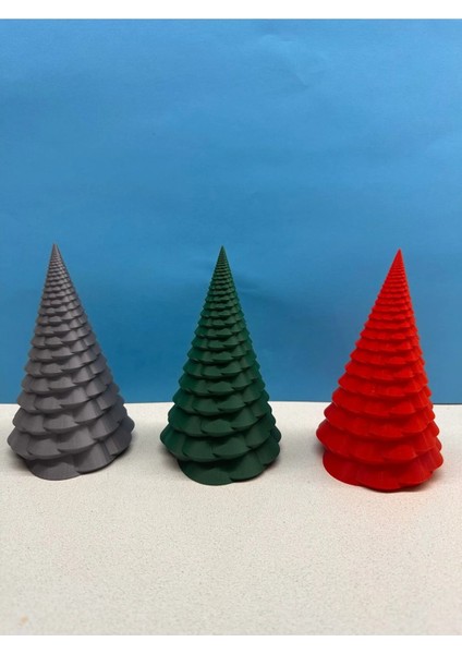 Dekoratif LED Işıklı Çam Ağacı 3 Adet Ağaç 16,5cm modelleri