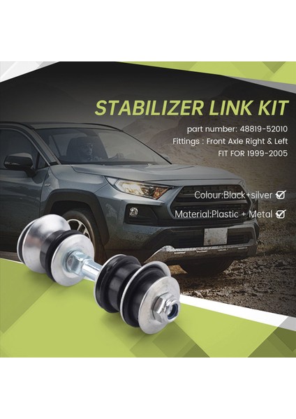 Toyota Için 2 Adet Araba Dengeleyici Bağlantı Kiti Sallanma Çubuğu Bağlantı Seti (Yurt Dışından) fırsatları