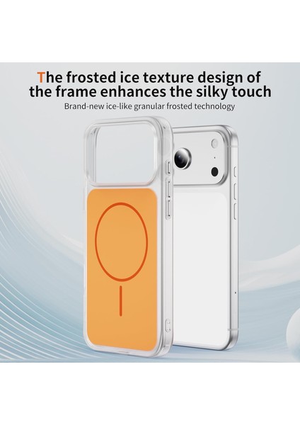 Iphone 17 Pro Max Kılıf Magsafe Şarj Özellikli Metal Butonlu Çift Renkli Tasarımlı Sert Silikon Kapak fiyatları