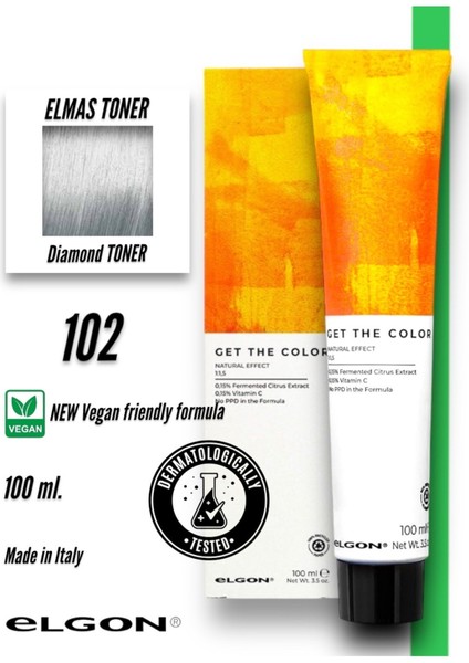 Get The Color 102(TONER) Profesyonel Saç Boyası (100 Ml.) (Oksidansız)