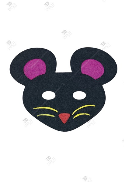 Fare Maske Kaliteli Keçe Hayvan Figürlü Maske