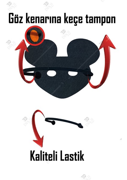 Fare Maske Kaliteli Keçe Hayvan Figürlü Maske modelleri