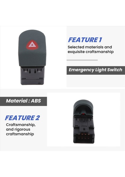 Renault Kangoo I 1997-2008 Için Acil Durum Flaşör Anahtarı (Yurt Dışından) indirimleri