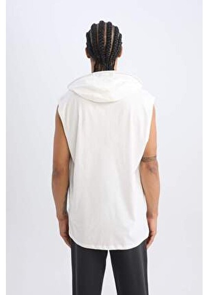 Fit Slim Fit Baskılı Kapüşonlu Atlet - A1819AX23SM