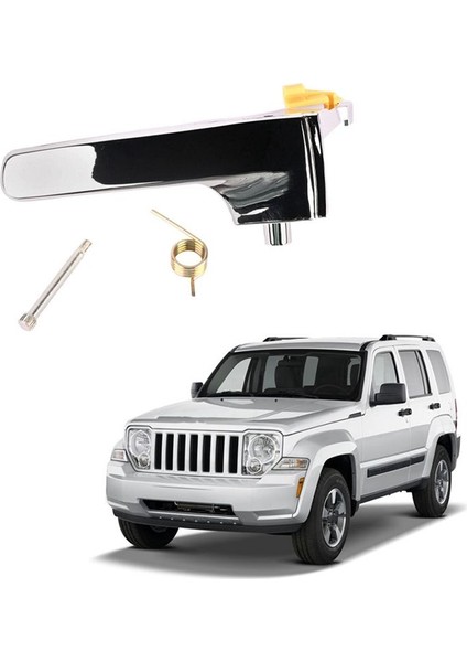 08-12 Jeep Liberty Ön Veya Arka Sol Iç Kapı Kolu Krom (Yurt Dışından)