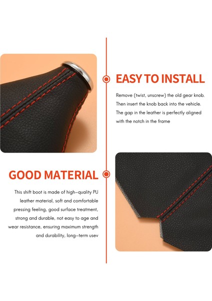 Evrensel Otomatik Manuel Vites Topuzu Körüğü Toz Kapağı Vites Körüğü Körüğü (Yurt Dışından) indirimleri