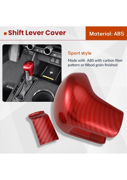 Vites Topuzu Kapağı Abs Kırmızı Karbon Fiber Vites Kolu Kaplaması (Yurt Dışından) indirimleri