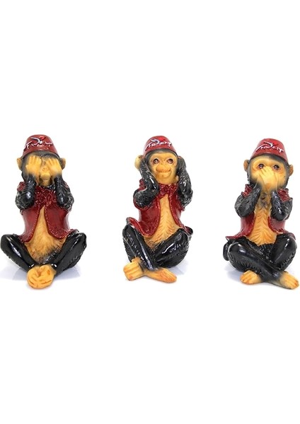 Buğz 3'lü Polyester Maymun Seti
