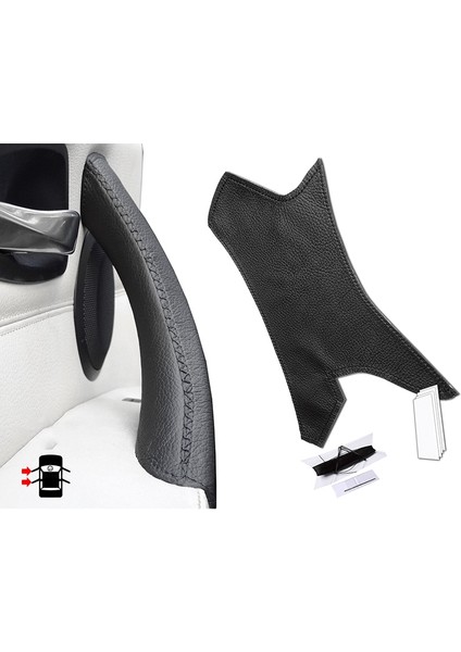 Bmw 3 Serisi E90 E91 Siyah Sol Deri Kapı Kolu Kılıfı (Yurt Dışından) fiyatları