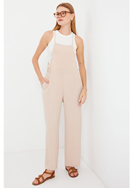 7019 Askılı Bahçıvan Tulum - Krem