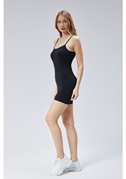 Kadın Sırtı Açık Spor Comfortlux Kısa Tulum