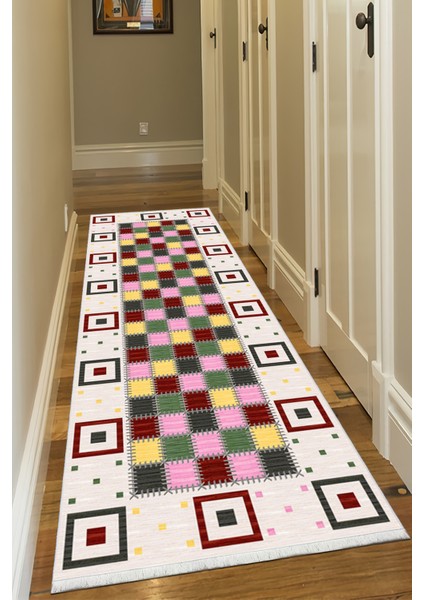 Pamuk Dokuma Taban Kaymaz Yıkanabilir Modern Yolluk Salon Yolluğu Mutfak Yolluğu Koridor Yolluğu Antre Halıları