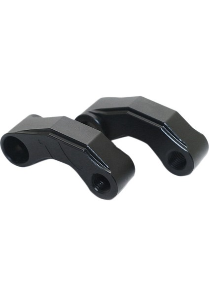 Çift Motosiklet Ayna Uzatıcı Yükseltici Evrensel Adaptör M10 Siyah (Yurt Dışından)