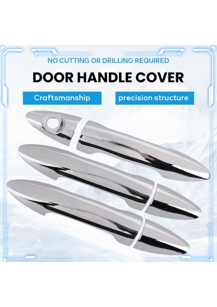 Kia K2 Rio 3 Sedan 2011-2015 Araç Krom Kapı Kolu Kapağı Çıkartması (Yurt Dışından) fırsatları