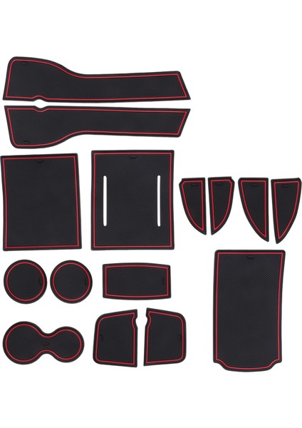 2022+ Honda Civic 11. Nesil Kapı Yuvası Minderi Kaymaz, Kırmızı (Yurt Dışından)