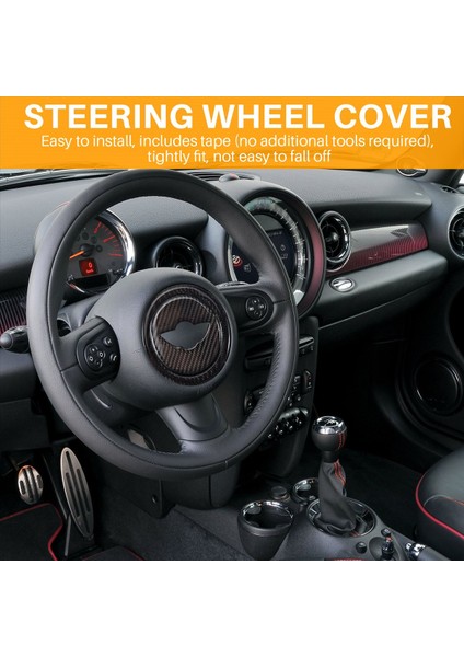 Mini Cooper R55 R56 R Için Karbon Fiber Direksiyon Simidi Kapağı Çıkartması (Yurt Dışından) indirimleri