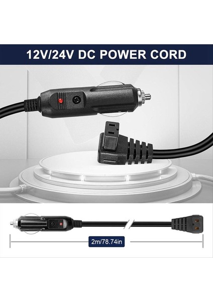 12V Araba Buzdolabı Güç Kablosu 2m Sigara Adaptörlü Anahtarsız (Yurt Dışından) fırsatları