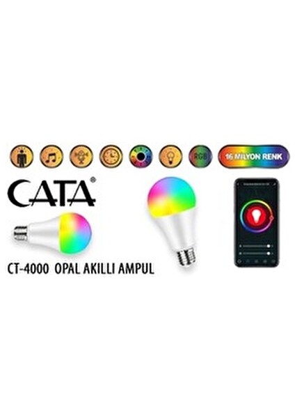 Akıllı Ampul CT-4000 0,3 W RGB Renk Seçenekleri ile 2G11 Duy Tipi indirimleri