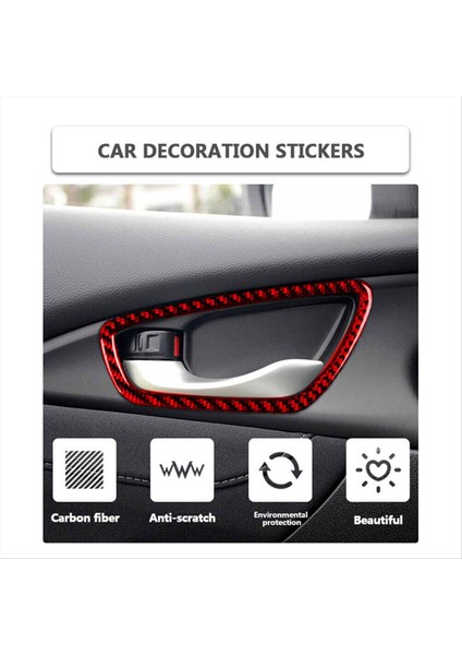 Honda Civic 10. Nesil Iç Kapı Kolu Kapağı Dekorasyonu (Yurt Dışından) fırsatları